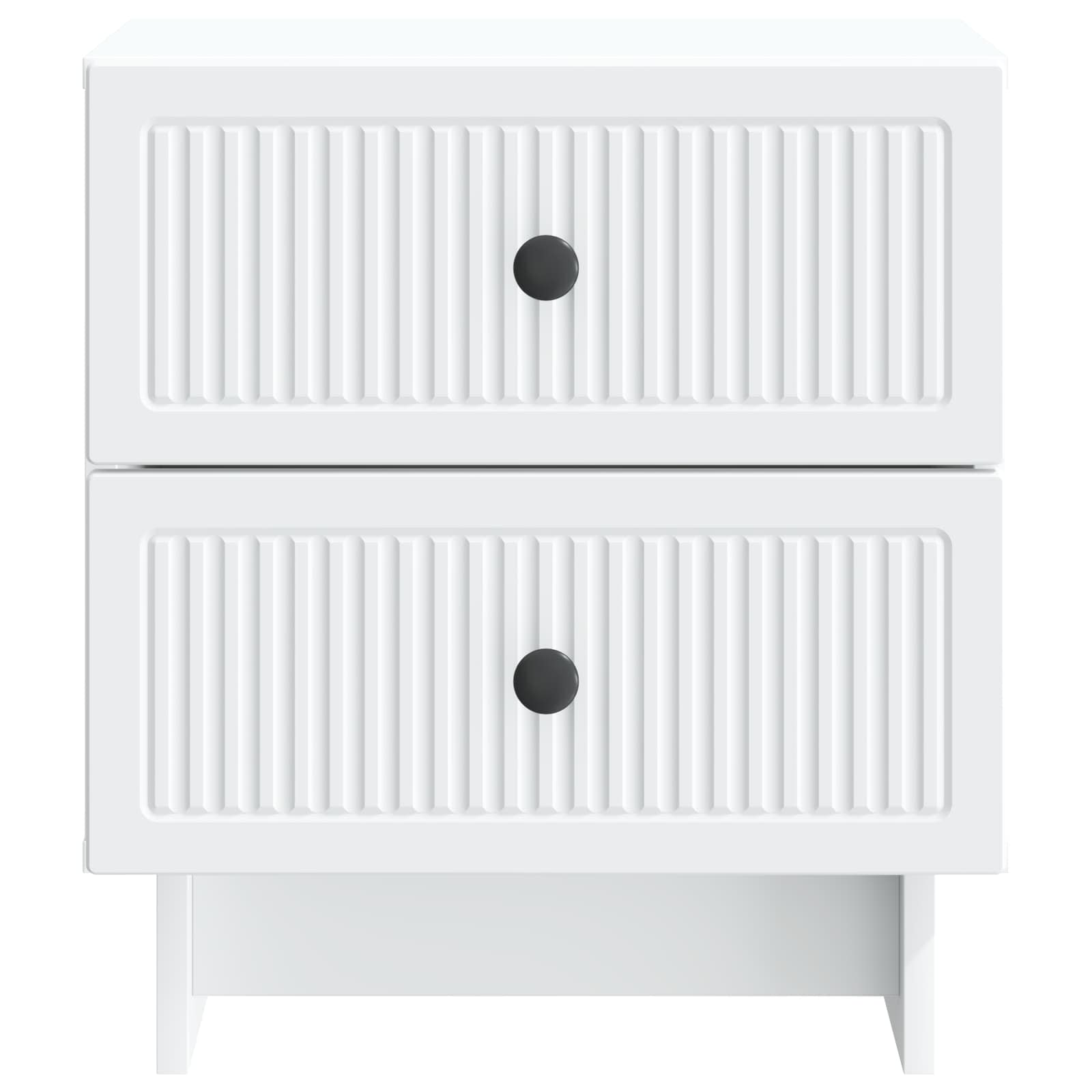 vidaXL Bedside Cabinet White 43 x 34.5 x 47.5 cm Engineered Wood 5