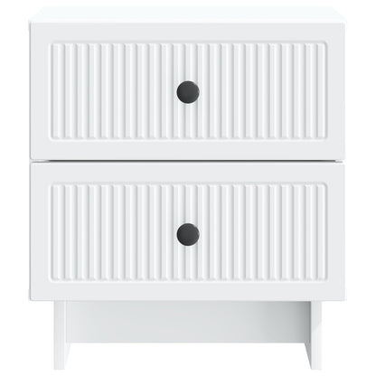 vidaXL Bedside Cabinet White 43 x 34.5 x 47.5 cm Engineered Wood 5
