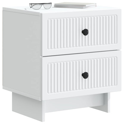 vidaXL Bedside Cabinet White 43 x 34.5 x 47.5 cm Engineered Wood 3