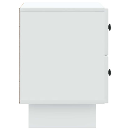 vidaXL Bedside Cabinet White 43 x 34.5 x 47.5 cm Engineered Wood 6
