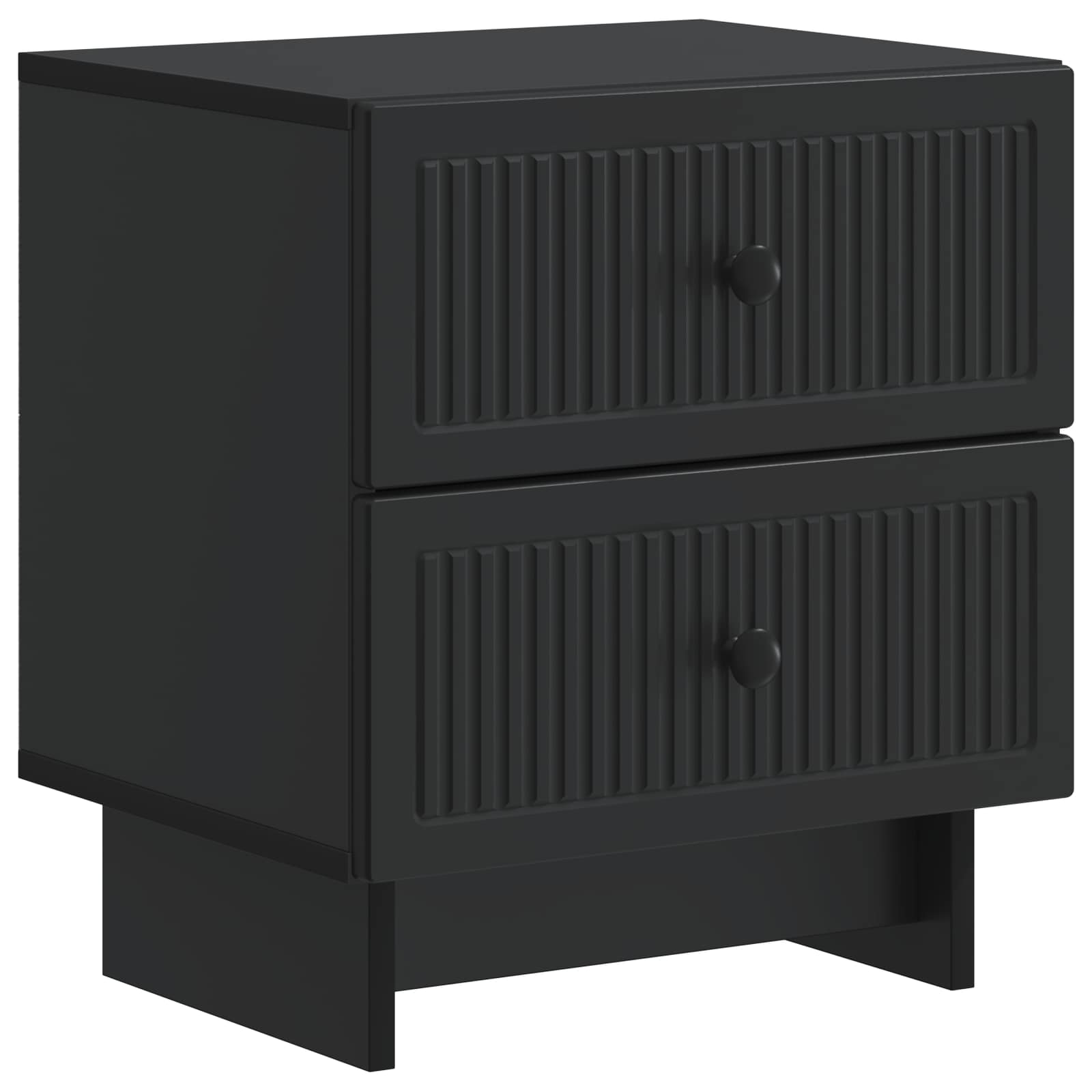 vidaXL Bedside Cabinet Black 43 x 34.5 x 47.5 cm Engineered Wood 2