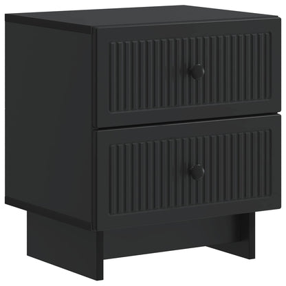 vidaXL Bedside Cabinet Black 43 x 34.5 x 47.5 cm Engineered Wood 2