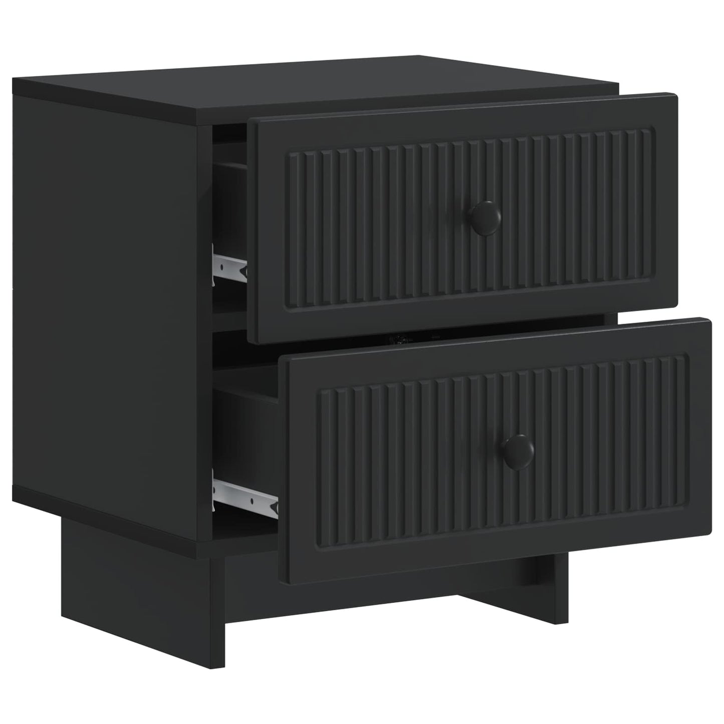 vidaXL Bedside Cabinet Black 43 x 34.5 x 47.5 cm Engineered Wood 4