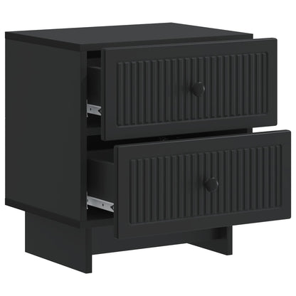 vidaXL Bedside Cabinet Black 43 x 34.5 x 47.5 cm Engineered Wood 4