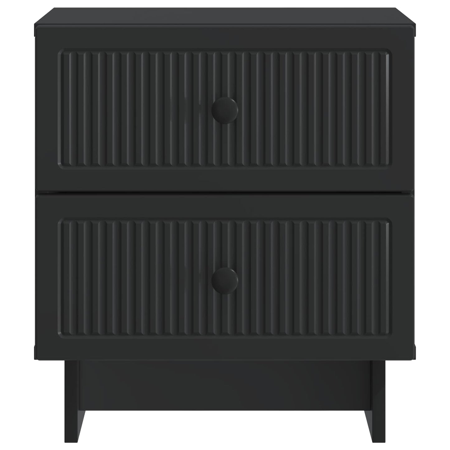 vidaXL Bedside Cabinet Black 43 x 34.5 x 47.5 cm Engineered Wood 5