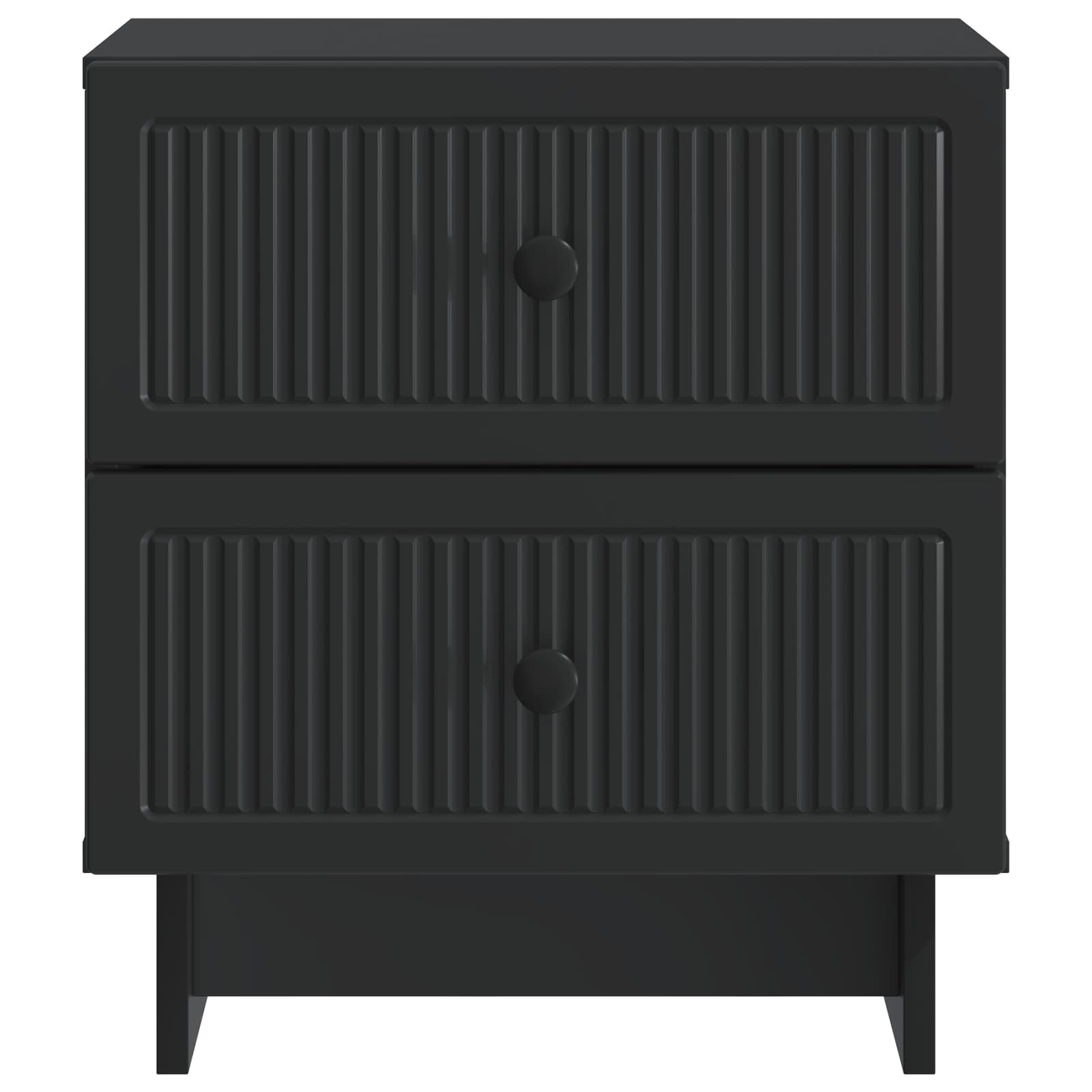 vidaXL Bedside Cabinet Black 43 x 34.5 x 47.5 cm Engineered Wood 5