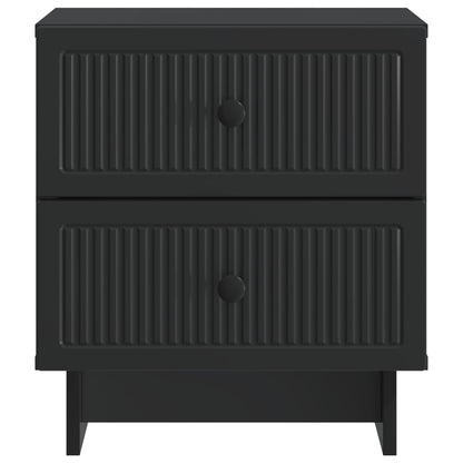 vidaXL Bedside Cabinet Black 43 x 34.5 x 47.5 cm Engineered Wood 5