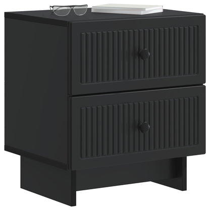 vidaXL Bedside Cabinet Black 43 x 34.5 x 47.5 cm Engineered Wood 3
