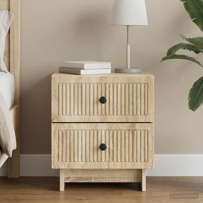 vidaXL Bedside Cabinet Sonoma Oak 43 x 34.5 x 47.5 cm Engineered Wood 1