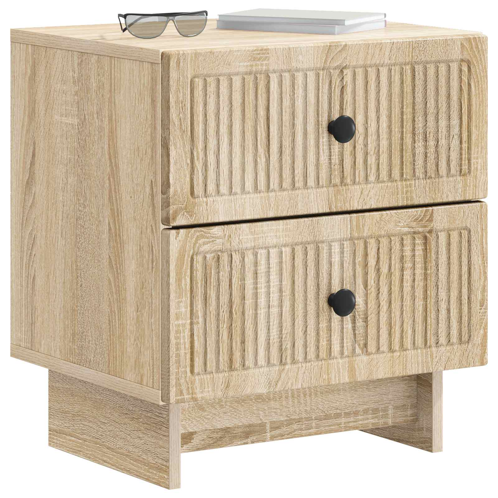 vidaXL Bedside Cabinet Sonoma Oak 43 x 34.5 x 47.5 cm Engineered Wood 3