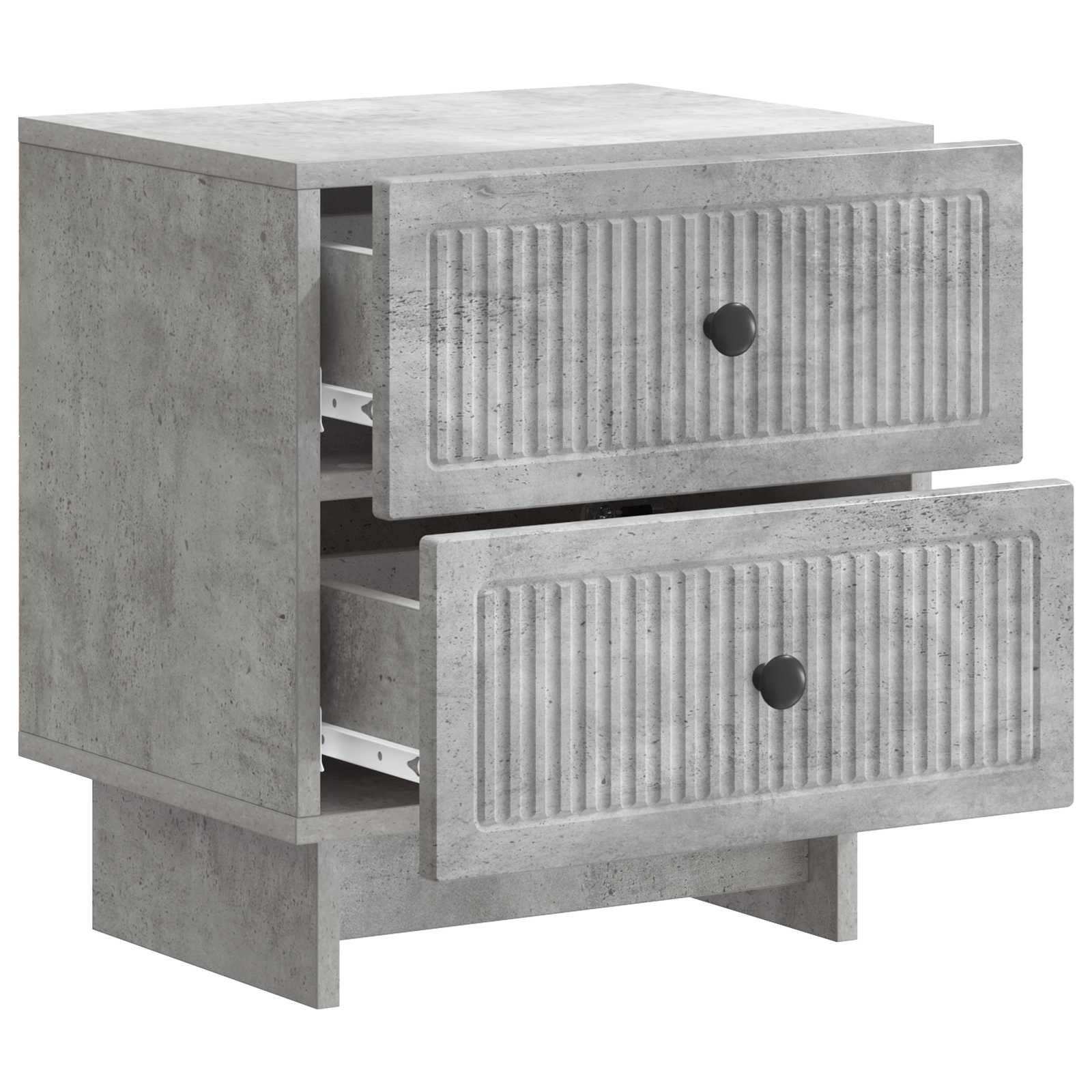 vidaXL Bedside Cabinet with Drawer Concrete Grey 43 x 34.5 x 47.5 cm 4