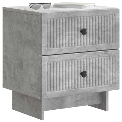 vidaXL Bedside Cabinet with Drawer Concrete Grey 43 x 34.5 x 47.5 cm 3