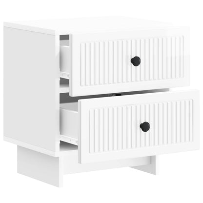 vidaXL Bedside Cabinet High Gloss White 43 x 34.5 x 47.5 cm 4