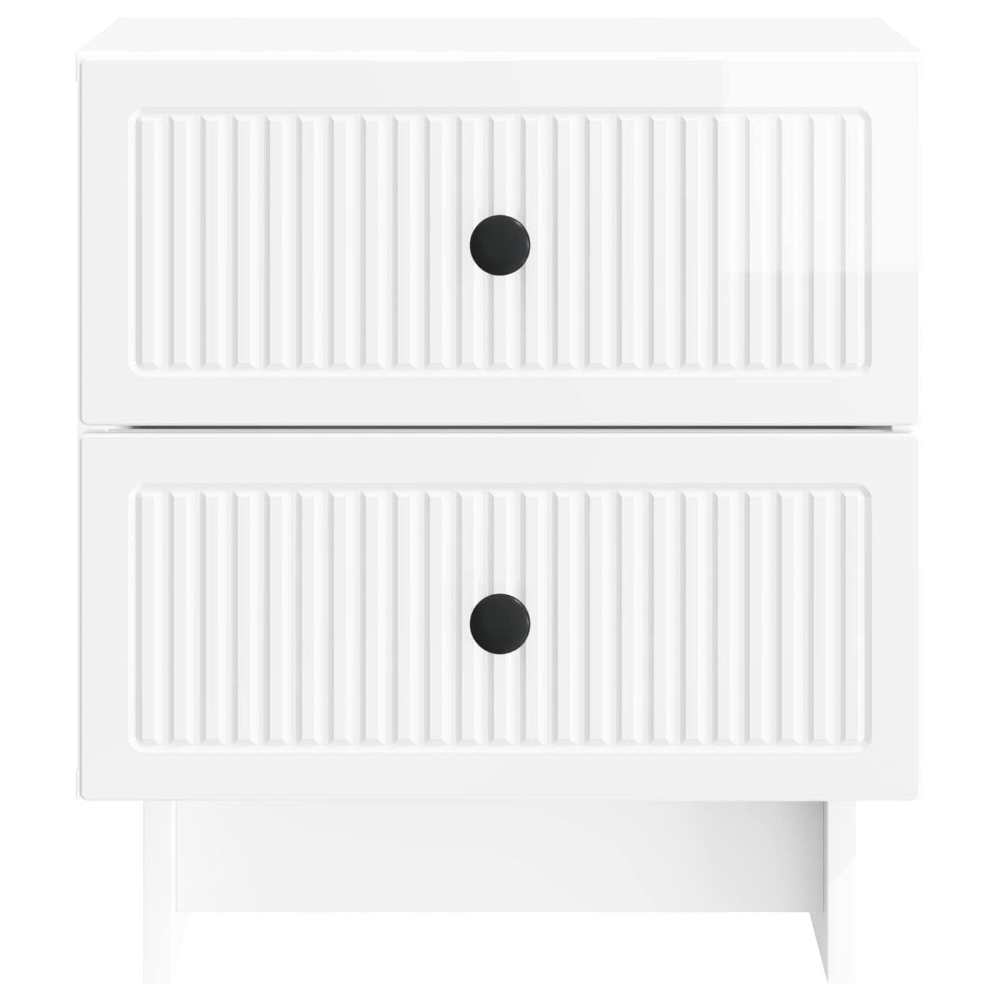 vidaXL Bedside Cabinet High Gloss White 43 x 34.5 x 47.5 cm 5