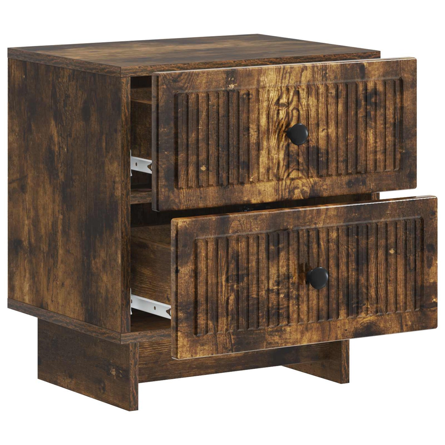 vidaXL Bedside Cabinet Smoked Oak 43 x 34.5 x 47.5 cm Engineered Wood 4