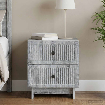 vidaXL Bedside Cabinet Grey Sonoma 43 x 34.5 x 47.5 cm Engineered Wood 1
