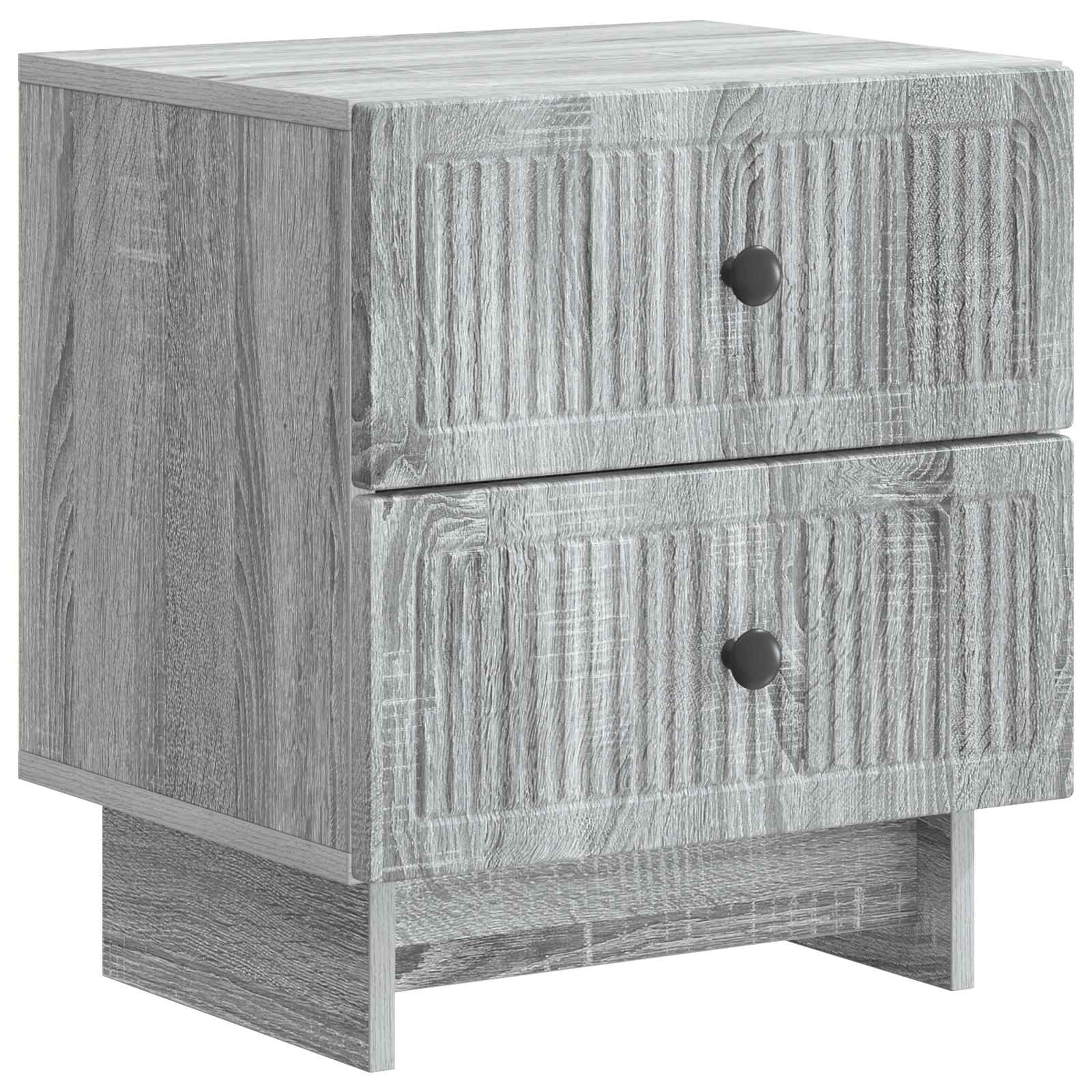 vidaXL Bedside Cabinet Grey Sonoma 43 x 34.5 x 47.5 cm Engineered Wood 2