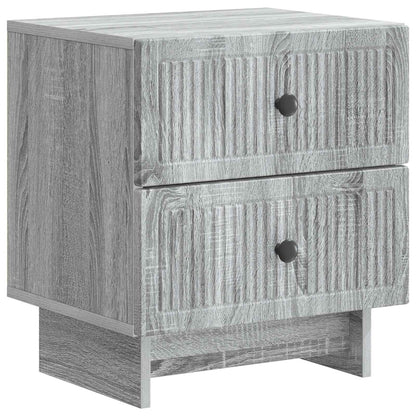 vidaXL Bedside Cabinet Grey Sonoma 43 x 34.5 x 47.5 cm Engineered Wood 2