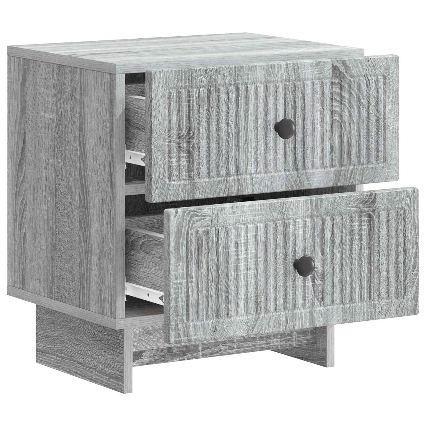 vidaXL Bedside Cabinet Grey Sonoma 43 x 34.5 x 47.5 cm Engineered Wood 4