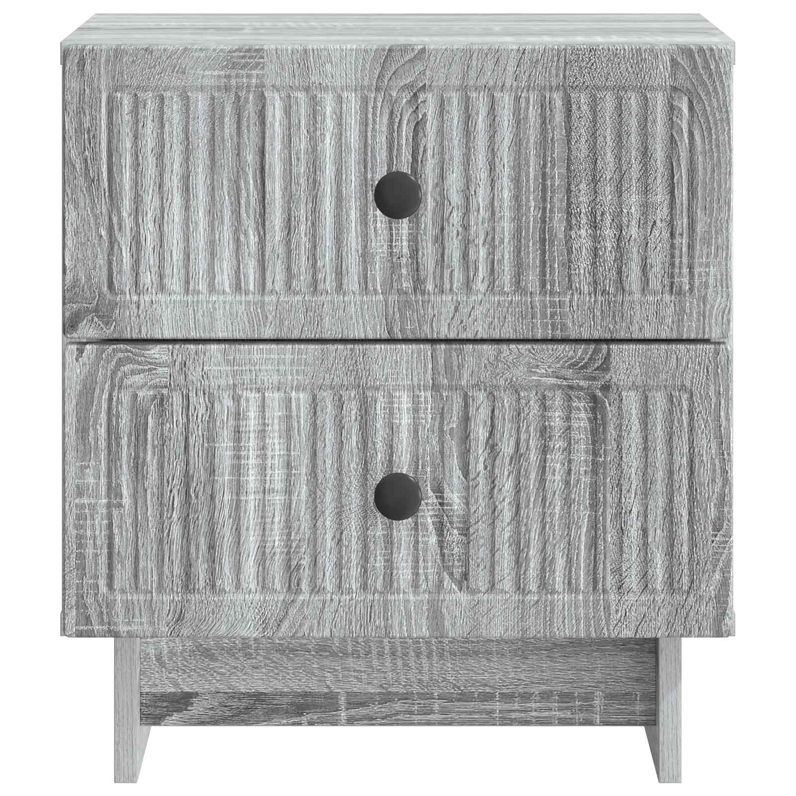 vidaXL Bedside Cabinet Grey Sonoma 43 x 34.5 x 47.5 cm Engineered Wood 5