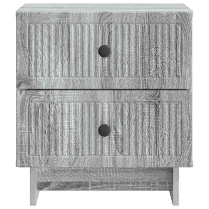 vidaXL Bedside Cabinet Grey Sonoma 43 x 34.5 x 47.5 cm Engineered Wood 5