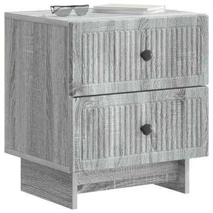 vidaXL Bedside Cabinet Grey Sonoma 43 x 34.5 x 47.5 cm Engineered Wood 3