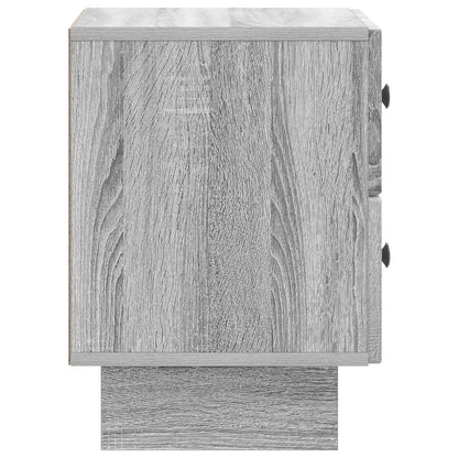 vidaXL Bedside Cabinet Grey Sonoma 43 x 34.5 x 47.5 cm Engineered Wood 6