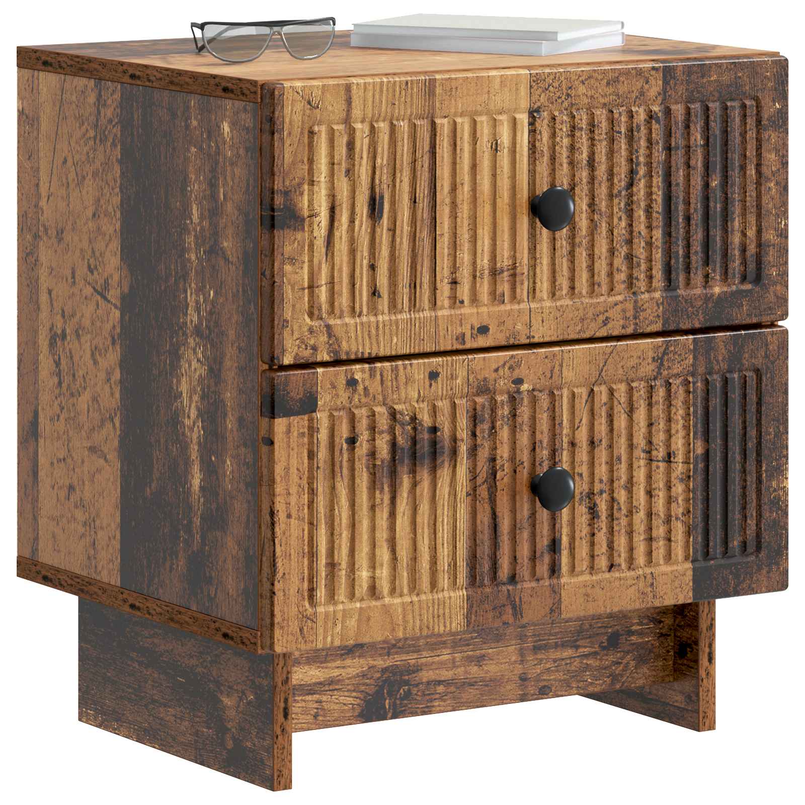 vidaXL Bedside Cabinet Old Wood 43 x 34.5 x 47.5 cm Engineered Wood 3