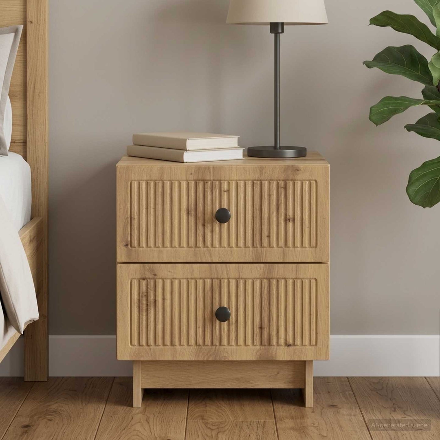 vidaXL Bedside Cabinet Artisan Oak 43 x 34.5 x 47.5 cm Engineered Wood 1