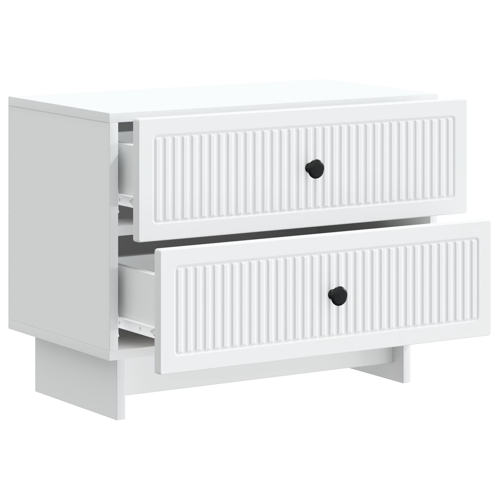 vidaXL Bedside Cabinet White 62 x 34.5 x 47.5 cm Engineered Wood 4