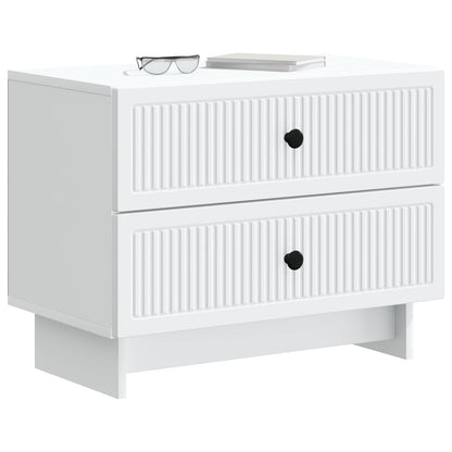 vidaXL Bedside Cabinet White 62 x 34.5 x 47.5 cm Engineered Wood 3