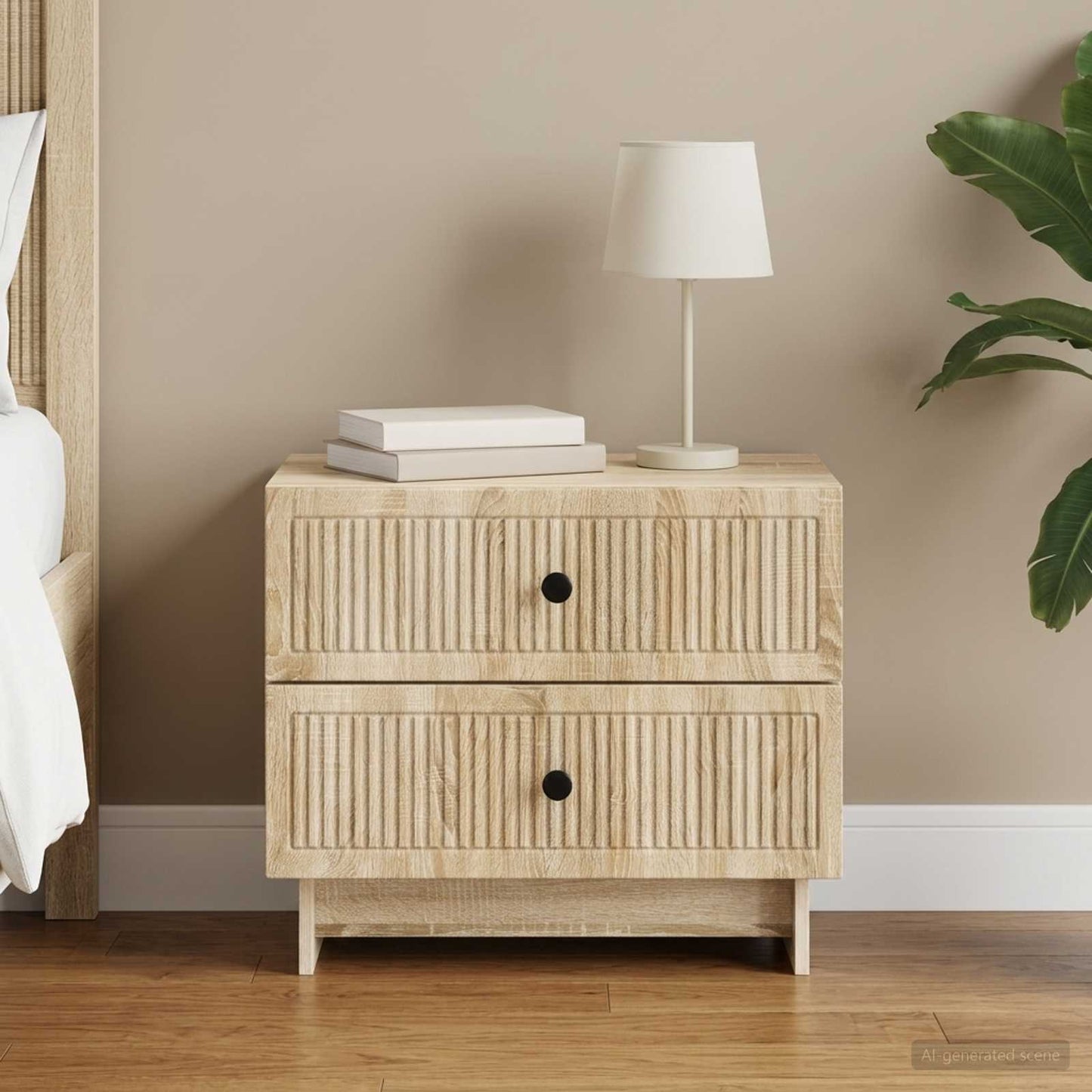vidaXL Bedside Cabinet Sonoma Oak 62 x 34.5 x 47.5 cm Engineered Wood 1