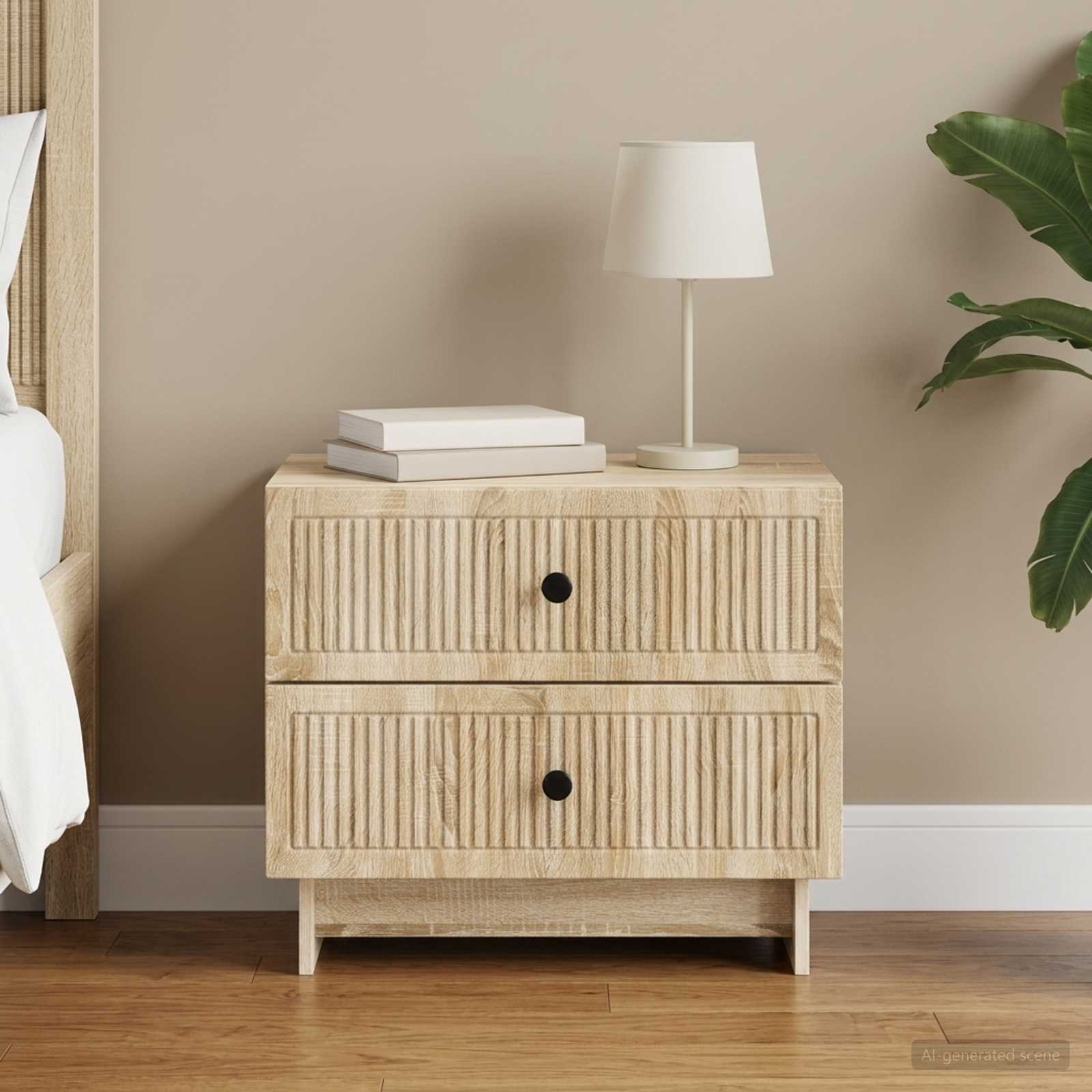 vidaXL Bedside Cabinet Sonoma Oak 62 x 34.5 x 47.5 cm Engineered Wood 1