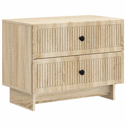 vidaXL Bedside Cabinet Sonoma Oak 62 x 34.5 x 47.5 cm Engineered Wood 2