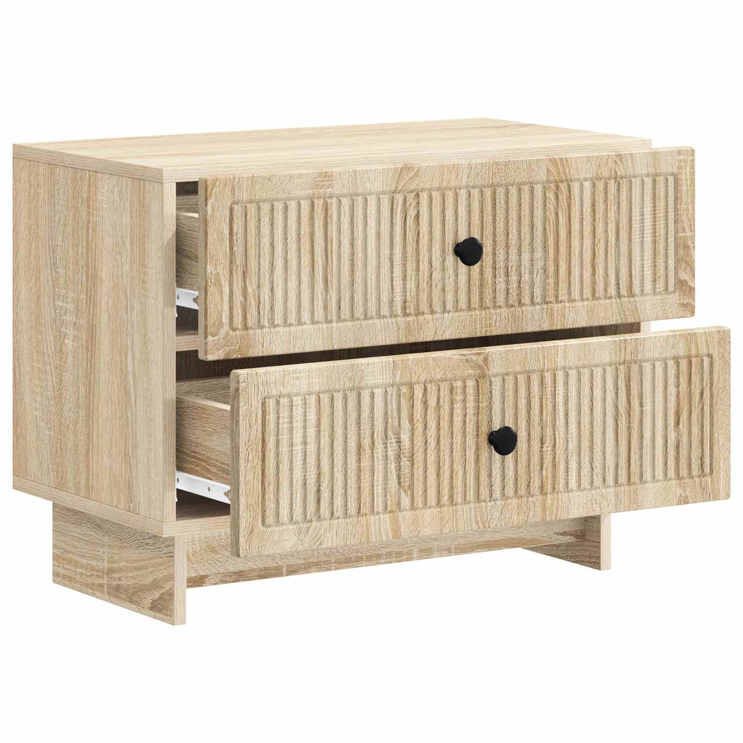 vidaXL Bedside Cabinet Sonoma Oak 62 x 34.5 x 47.5 cm Engineered Wood 4