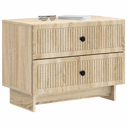 vidaXL Bedside Cabinet Sonoma Oak 62 x 34.5 x 47.5 cm Engineered Wood 3