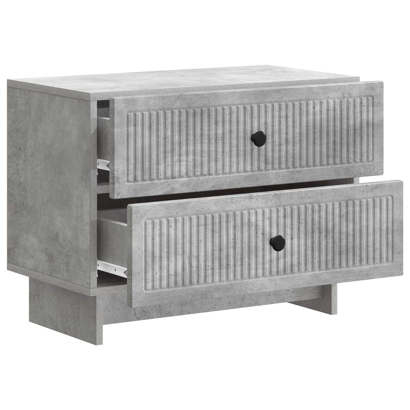 vidaXL Bedside Cabinet Concrete Grey 62 x 34.5 x 47.5 cm 4