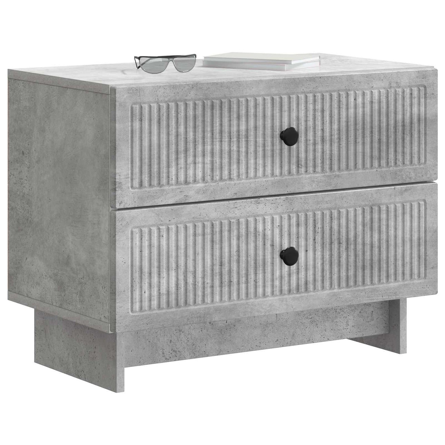 vidaXL Bedside Cabinet Concrete Grey 62 x 34.5 x 47.5 cm 3