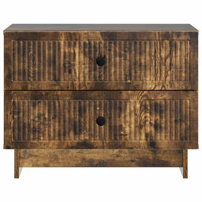 vidaXL Bedside Cabinet Smoked Oak 62 x 34.5 x 47.5 cm Engineered Wood 5