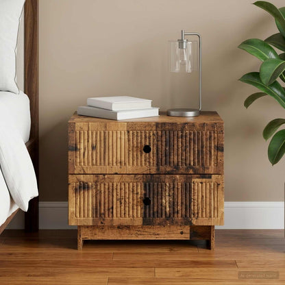 vidaXL Bedside Cabinet Old Wood 62 x 34.5 x 47.5 cm Engineered Wood 1