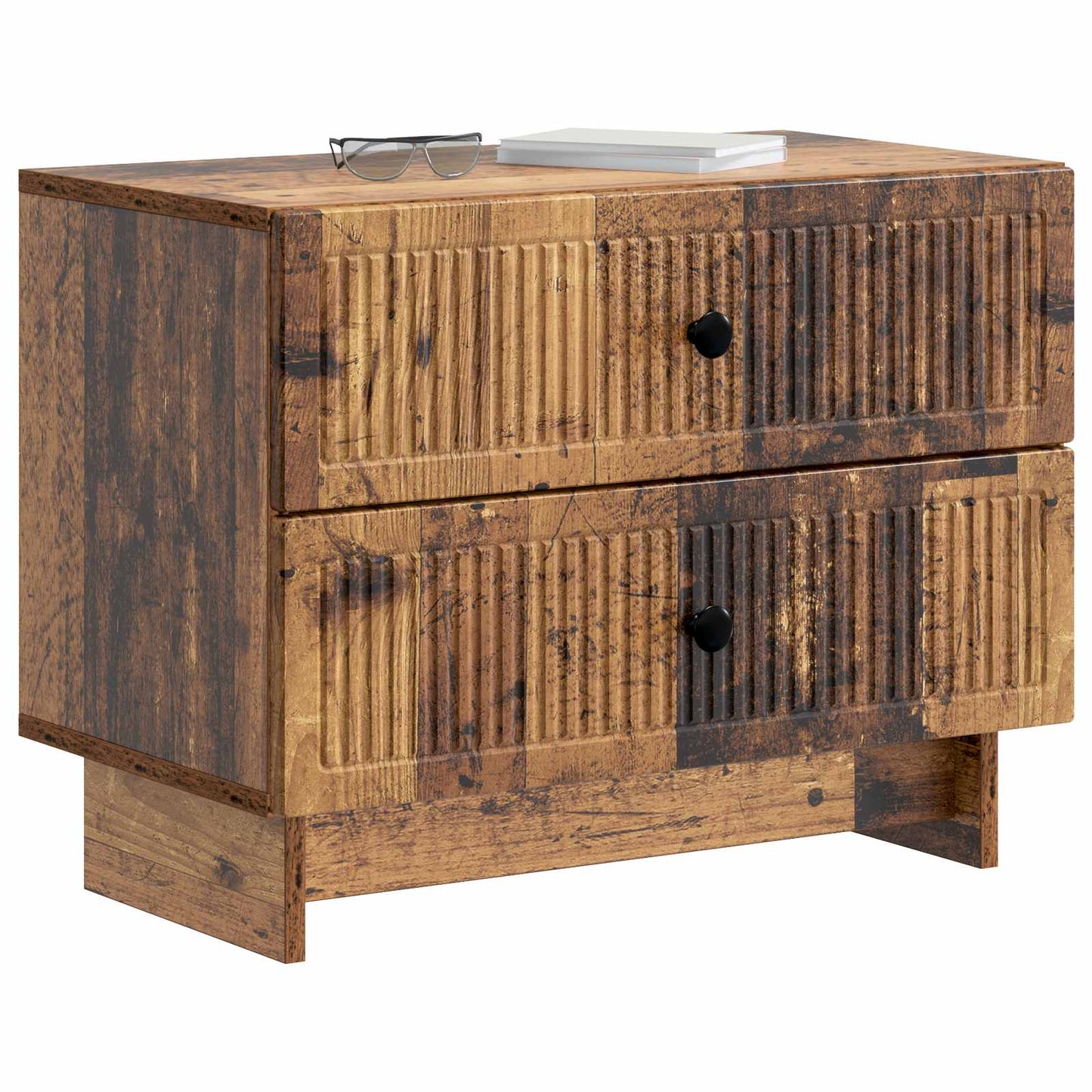 vidaXL Bedside Cabinet Old Wood 62 x 34.5 x 47.5 cm Engineered Wood 3