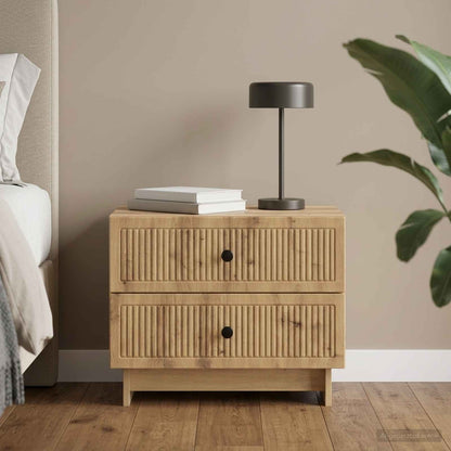 vidaXL Bedside Cabinet Artisan Oak 62 x 34.5 x 47.5 cm Engineered Wood 1
