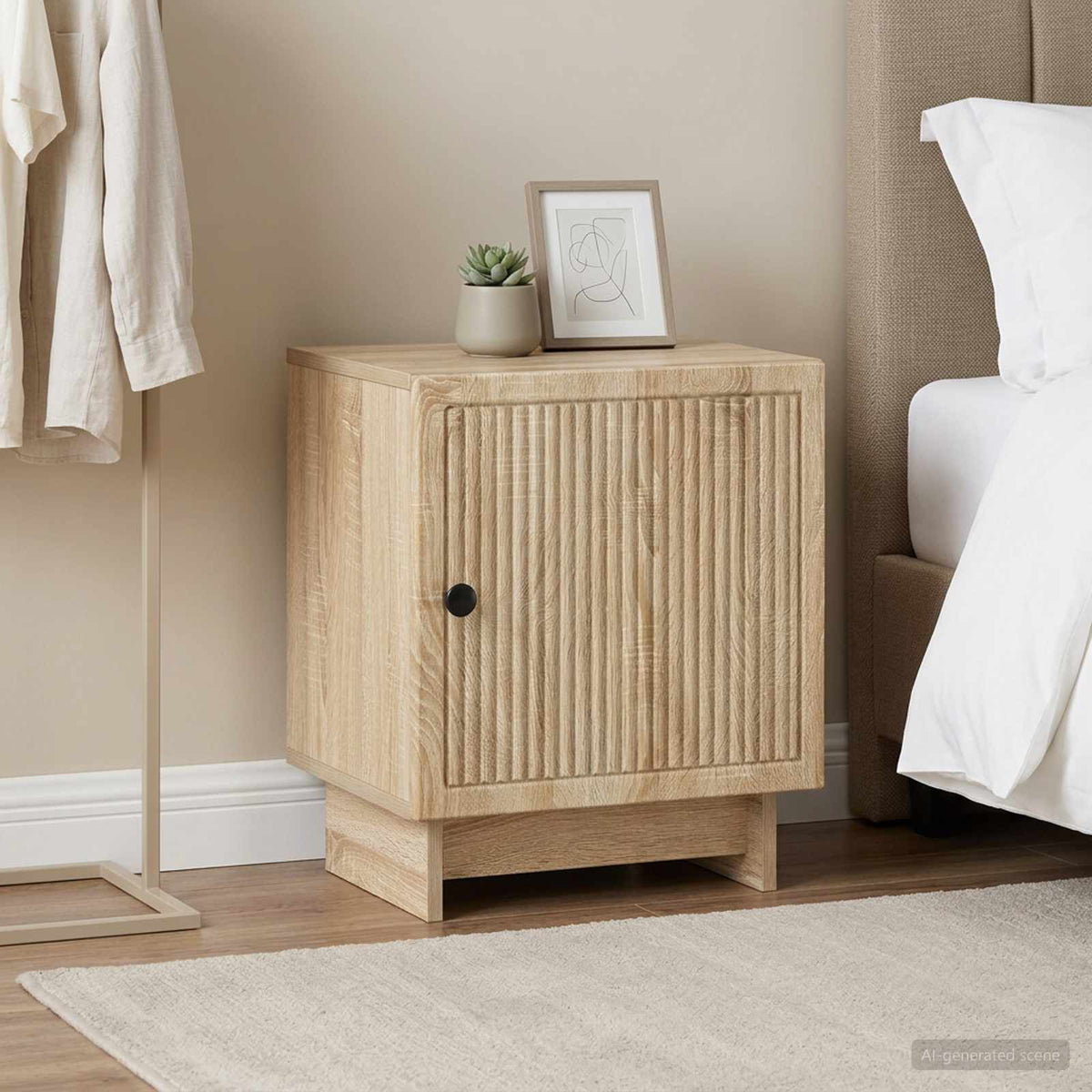 Bedside Cabinet 43 x 34.5 x 50 cm Engineered Wood Sonoma oak 2