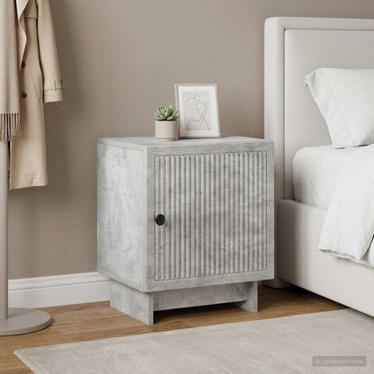 Bedside Cabinet 43 x 34.5 x 50 cm Engineered Wood Concrete grey 2