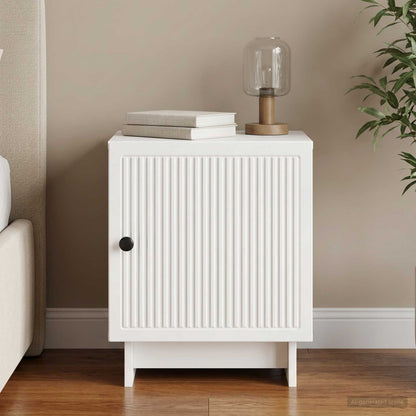 vidaXL Bedside Cabinet High Gloss White 43 x 34.5 x 50 cm 1
