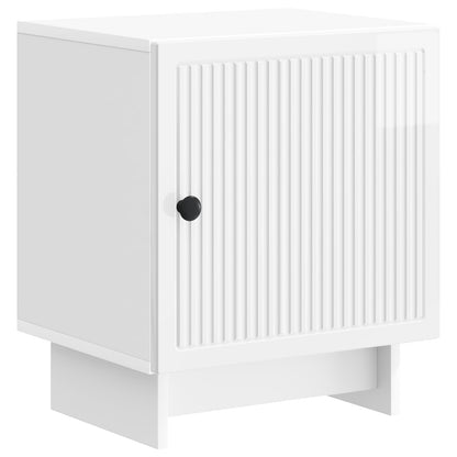 vidaXL Bedside Cabinet High Gloss White 43 x 34.5 x 50 cm 2