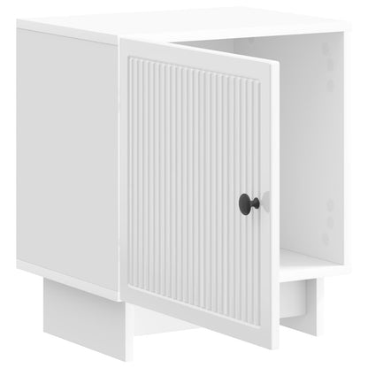 vidaXL Bedside Cabinet High Gloss White 43 x 34.5 x 50 cm 4