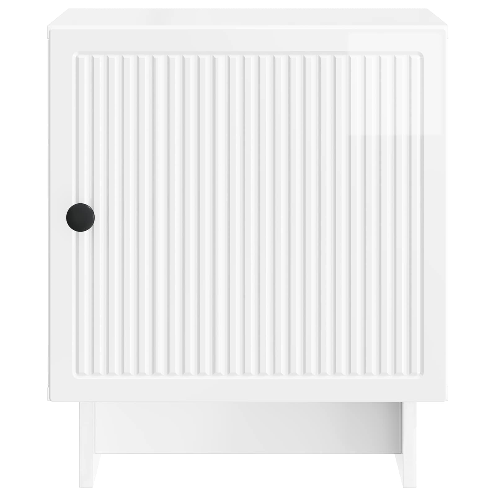 vidaXL Bedside Cabinet High Gloss White 43 x 34.5 x 50 cm 5