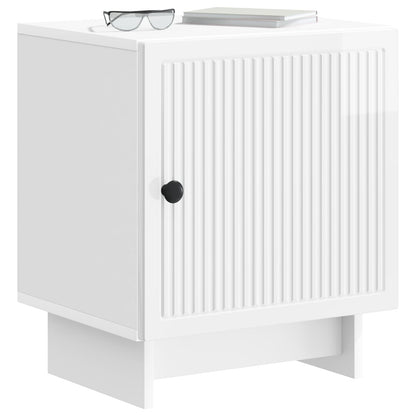 vidaXL Bedside Cabinet High Gloss White 43 x 34.5 x 50 cm 3