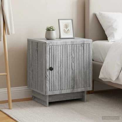 Bedside Cabinet 43 x 34.5 x 50 cm Engineered Wood Grey sonoma 2